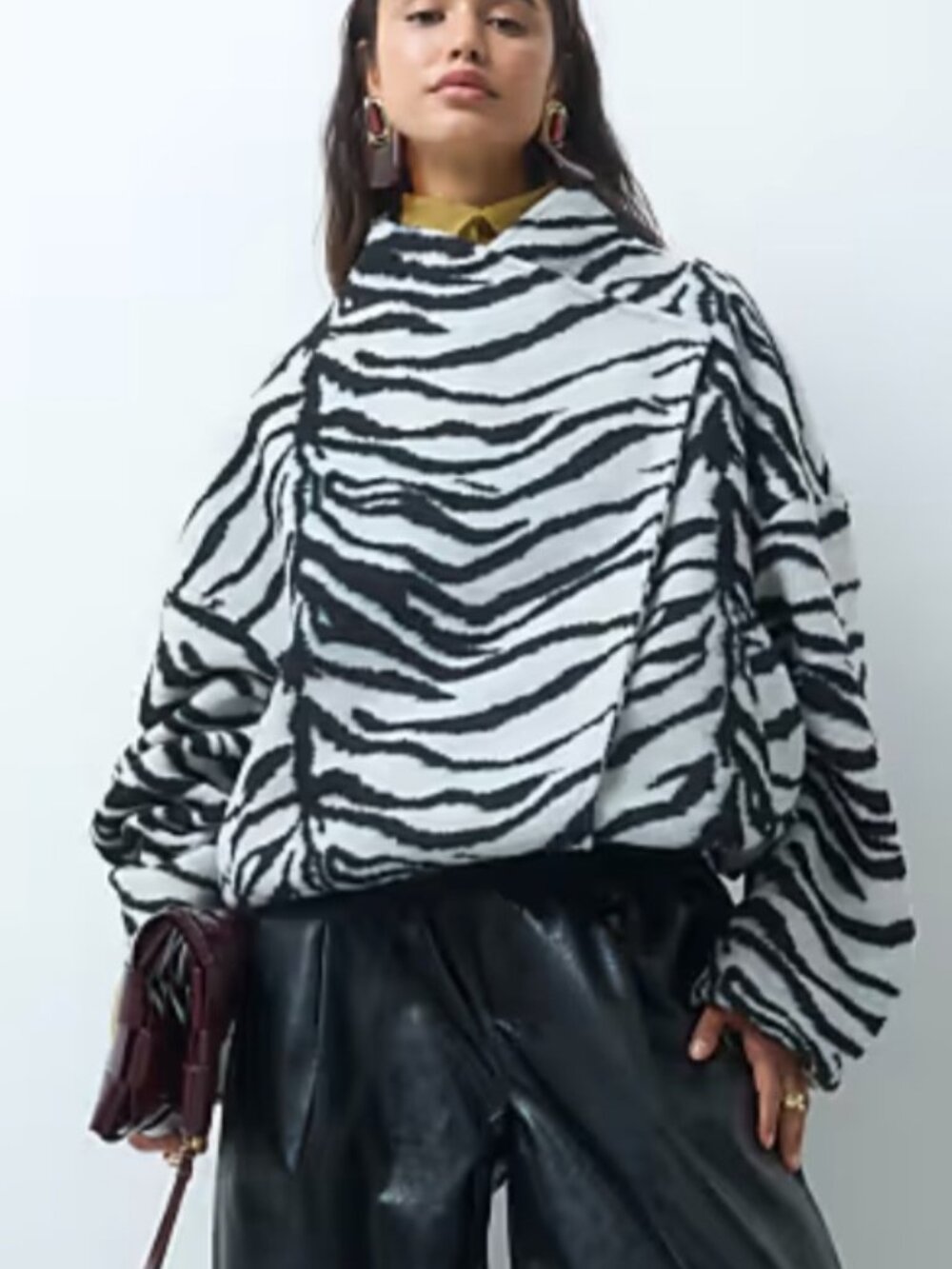 Zebra print jacket asos
